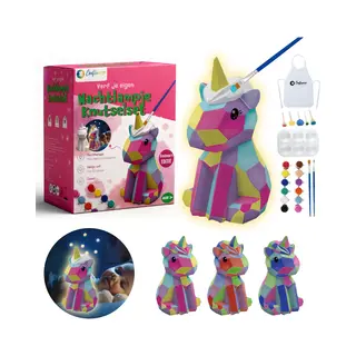 Craftiverse – Paint Your Own Lamp – Knutselset Nachtlampje Kinderen – Schilderen - Eenhoorn Editie – Knutselen Voor Kinderen - Verf Je Eigen