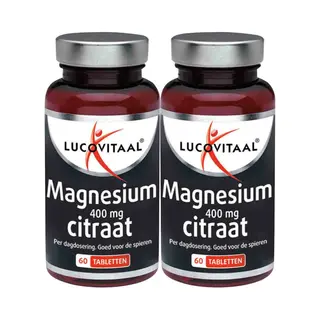 2x Lucovitaal Magnesium Citraat 400mg 60 Tabletten