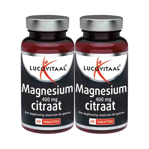 2x Lucovitaal Magnesium Citraat 400mg 60 Tabletten thumbnail