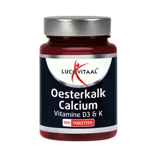 2x Lucovitaal Oesterkalk Calcium Vitamine D3&K 100 Tabletten