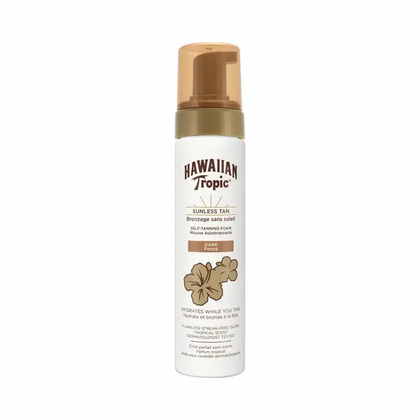 3x Hawaiian Tropic Sunless Tan Foam Dark 200 Ml thumbnail
