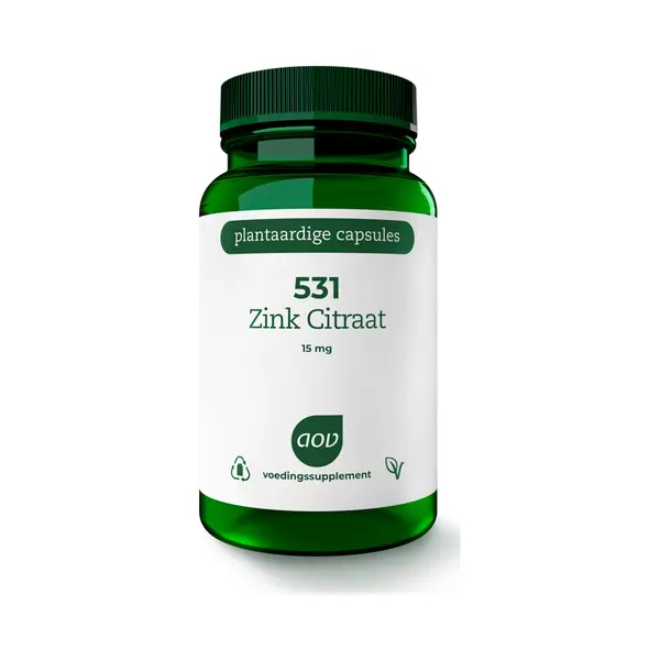2x Aov 531 Zink Citraat (15 Mg) 60 Vegacapsules thumbnail