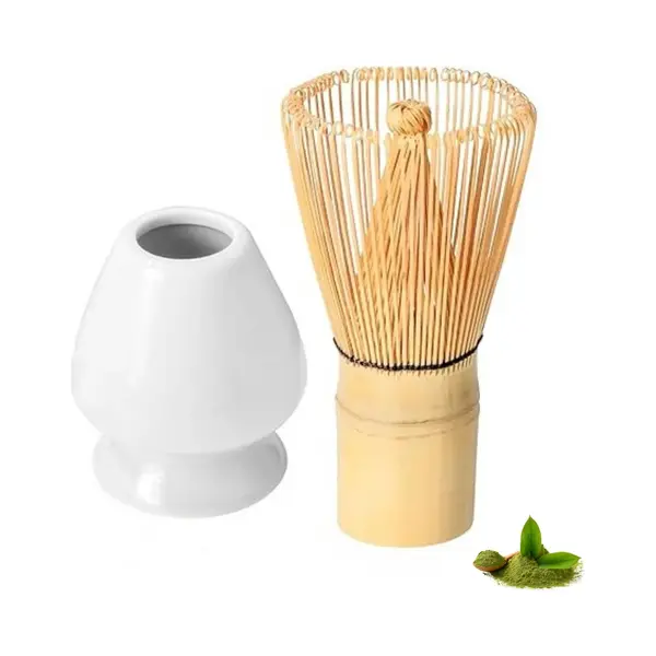 Luumuu® Matcha Set 2-Delig - Matcha Klopper - Bamboo Whisk - Thee Poeder Accessoires - Bamboe Borstel - Ceremonial Grade Kit - Incl. Ebook thumbnail