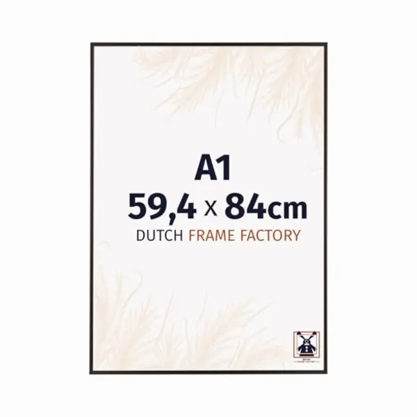 Dutch Frame Factory - Bilderrahmen Din A1 59, 4x84 Cm - Antrazit - Bilderrhamen Aus Kunststoff Mit Antireflex Kunstglas - Fotorahmen Din A1 59, 4x84 thumbnail