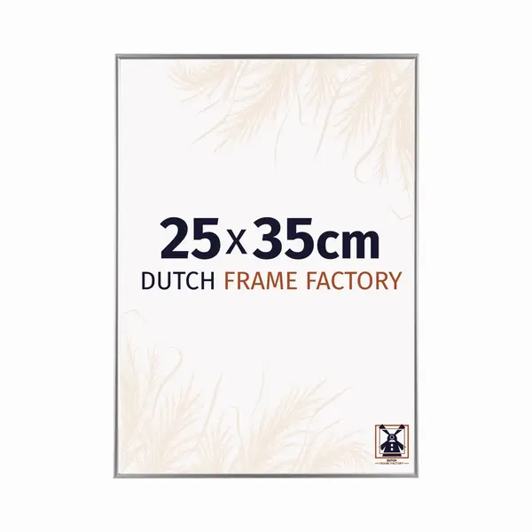 Dutch Frame Factory - Bilderrahmen 25x35 Cm - Silber Hochglanz - Bilderrhamen Aus Kunststoff Mit Antireflex Kunstglas - Fotorahmen 25x35 Cm - Easy thumbnail