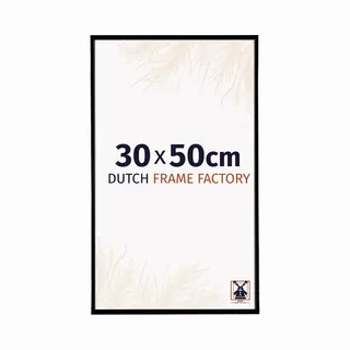 Dutch Frame Factory - Bilderrahmen 30x50 Cm - Schwarz Matt - Bilderrhamen Aus Kunststoff Mit Antireflex Kunstglas - Fotorahmen 30x50 Cm - Easy