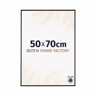 Dutch Frame Factory - Bilderrahmen 50x70 Cm - Schwarz Matt - Bilderrhamen Aus Kunststoff Mit Antireflex Kunstglas - Fotorahmen 50x70 Cm - Easy