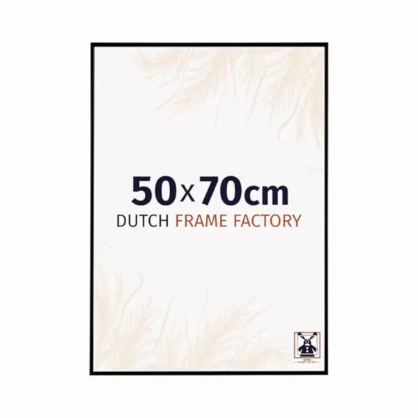 Dutch Frame Factory - Bilderrahmen 50x70 Cm - Schwarz Matt - Bilderrhamen Aus Kunststoff Mit Antireflex Kunstglas - Fotorahmen 50x70 Cm - Easy thumbnail