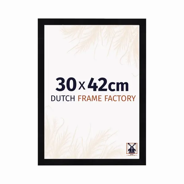 Dutch Frame Factory - Bilderrahmen 30x42 Cm - Schwarz Hochglanz - Bilderrhamen Aus Mdf Mit Antireflex Kunstglas - Fotorahmen 30x42 Cm - Praag thumbnail
