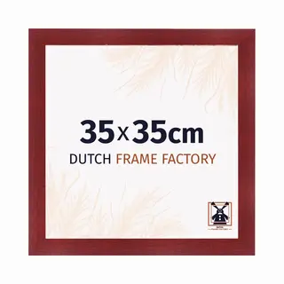 Dutch Frame Factory Fotolijst 35x35 Cm - Mdf - Wijnrood Geveegd - Praag