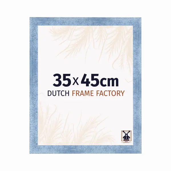 Dutch Frame Factory Fotolijst 35x45 Cm - Mdf - Helder Blauw Geveegd - Praag thumbnail