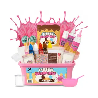 ZoeZo Design ZoëZo - Slijmkit IJssalon - Diy Slijm Maken Voor Kinderen - Slijmpakket Met Stap-voor-Stap Handleiding - IJssalon Speelgoed - Cadeau Jongen En Meisje