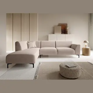 Meubella Moana - Hoekbank 4-zits Met Chaise Longue - Stof Beige - Links