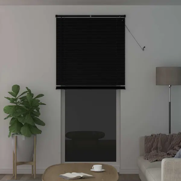 VidaXL Venetianer Jalousie Verstellbar Schwarz 213 X 90 Cm Pvc thumbnail