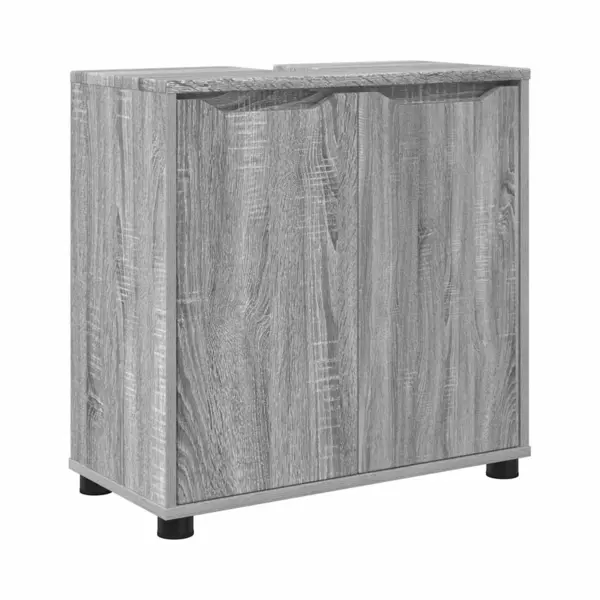 Badezimmerwaschbecken-schrank Graues Sonoma 60 X 30 X 60 Cm Vidaxl thumbnail