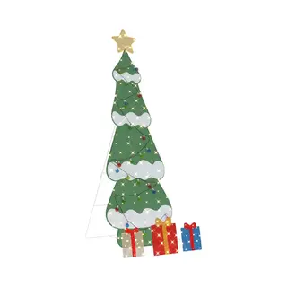 VidaXL Beleuchteter Weihnachtsbaum Mit 3 Geschenkboxen 2D Warm Weiß, Wohnzimmer, Moderne Weihnachtsbaum-Deko, Festliche Beleuchtung, Led-Urlaubsdeko