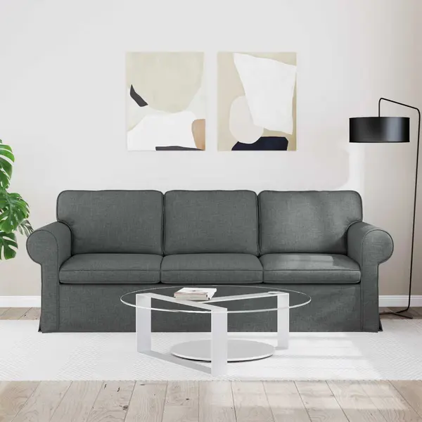 VidaXL Sofa Dunkelgrau 215 X 82 X 80 Cm Stoff, Wohnzimmer, Modernes Ecksofa, Bequeme Couch, Strapazierfähiges Möbel, Weiche Stoffausstattung, thumbnail
