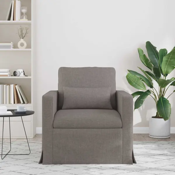 VidaXL Sofa Taupe 78 X 78 X 80 Cm Stoff, Wohnesszimmer, Modernes, Langlebiges, Ergonomisches, Modulares Sofa, Atmungsaktiver Stoff, Stylische thumbnail