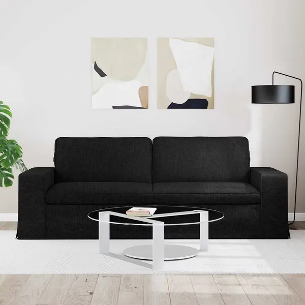 VidaXL Bank Zwart 222 X 80 X 82 Cm Stof thumbnail