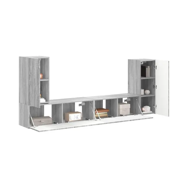 VidaXL Tv-Schrankset 4 Pcs Graues Sonoma Holzwerkstoff thumbnail
