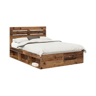 VidaXL Bettrahmen Altholz 150 X 200 Cm Massives Kiefernholz