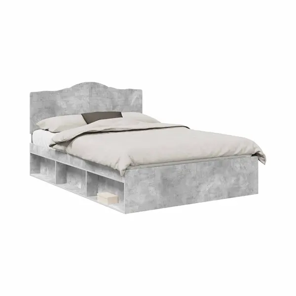 VidaXL Bedframe Betonnen Grijs 150 X 200 Cm Massief Grenenhout thumbnail