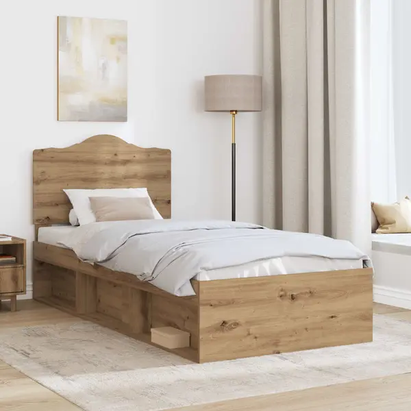 VidaXL Bedframe Ambachtelijk Eiken 100 X 200 Cm Massief Grenenhout thumbnail