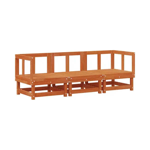 VidaXL Sectional Sofa Einheiten Wachsbraun 183 X 61 X 62 Cm thumbnail