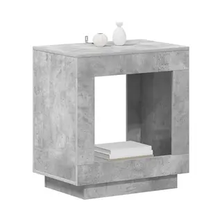 VidaXL Side Table Concrete Grey 60 X 40 X 65 Cm Engineered Wood, Stylish Living Room Table, Versatile Side Stand, Contemporary, Compact, Durable,