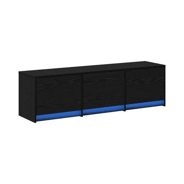 Fernsehschrank Mit Led Schwarze Eiche 140 X 34 X 40 Cm Vidaxl thumbnail