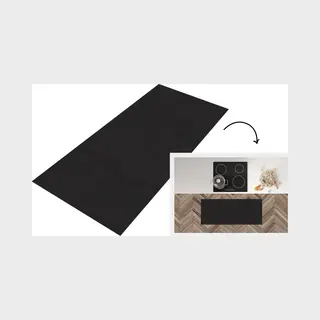 KitchenYeah Keukenloper 120x50 Cm - Keukenmat Vinyl Plank - Zwart - Patronen - Keukenmatten Loper - Keuken Vloerkleed Tapijt