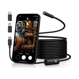 Montzys® Flexibele Endoscoop - Geschikt Voor Usb C & Android - Inspectiecamera Hd - 7mm Kop & 1m Kabel - Waterproof
