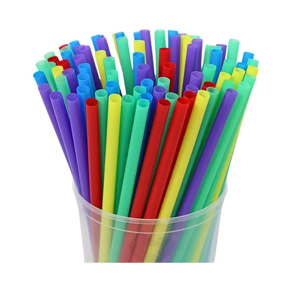 Kurtt - 500 Stuks Plastic Rietjes - Herbruikbaar Rietje - 8x240mm - Reusable - Multicolor ( Europese Norm EN12875-1 Gecertificeerd) thumbnail