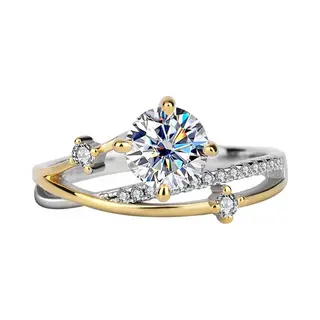 Titanix Dames Ring – 1 Karaat Moissanite (lab Diamant) Met Gra-Certificaat – 925 Sterling Zilver – 18K Goud Verguld – Luxe Cadeauring –