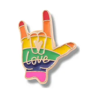 Love Hand Sign Enamel Pin – Regenboog Gebarentaal “I Love You” Pin – Inclusieve Pride Badge Van Kinky Pleasure