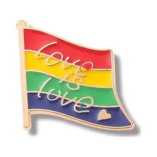 Kinky Pleasure Regenboog Flag Pin Met Tekst "Love Is Love" – Pride Pin – Love Pin Voor Jas, Tas Of Pet