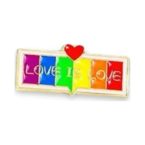Kinky Pleasure Love Is Love Pin Met Regenboog & Hartje – Pride Pin – Love Pin Voor Jas, Tas Of Pet thumbnail