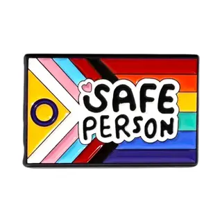 Kinky Pleasure Safe Person – Regenboog Pin – Pride Speldje – Lgbt Accessoire