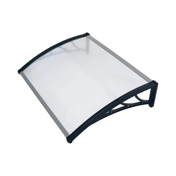 Axi Lux Vordach Haustür In Schwarz | Eingangsüberdachung Transparant/Überdachung Für Die Haustür | Türüberdachung Aus Aluminium & Polycarbonat thumbnail