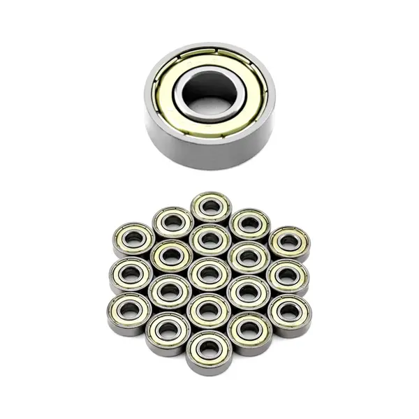 Excitat 20 Stuks - Lagers - Diepgroefkogellagers - Roestvrij Staal - Geschikt Voor Skateboards, Scooters En Inline Skates - 8*22*7mm - Zilver thumbnail
