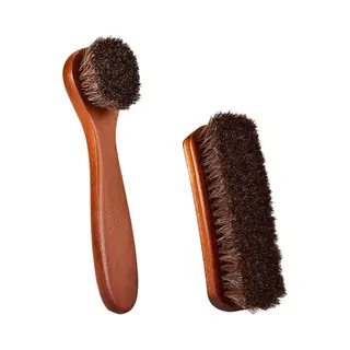 Excitat Schoenborstel - Paardenhaar Schoenborstel - Schoenpoetsborstel - Voor Schoenverzorging - Set Van 2