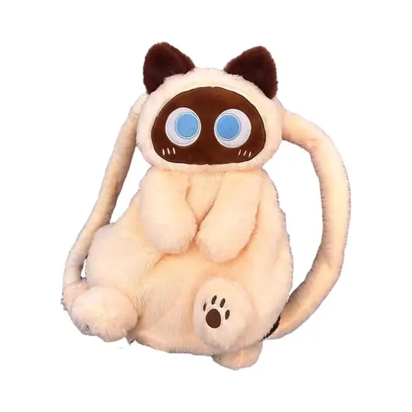 Kraftverdia Pluche Kat Rugzak Knuffel – Zachte Rugtas Kinder En Volwassen – 40cm thumbnail