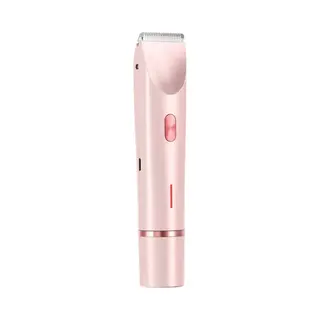 Longziming -Roze 2-in-1 Elektrische Vrouwenraser – IPX7 Waterproof Voor Droog En Nat Gebruik, Verwijderbare Dubbele Kop Voor Gezichts- En Intieme