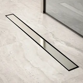 Mirlux Duschrinne – 80 Cm – Fliesenrost – Edelstahl – Mit Flansch