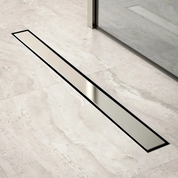 Mirlux Duschrinne – 80 Cm – Fliesenrost – Edelstahl – Mit Flansch thumbnail