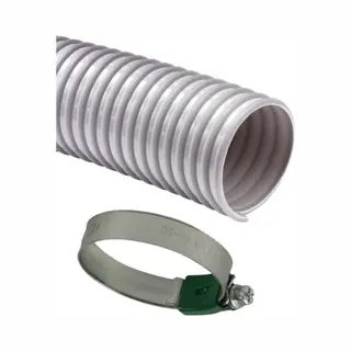 Deltaline Light-flex, Afzuigslang, Buigstraal 60 Mm Diameter Inwendig 60 Mm Diameter Uitwendig 67, 6 Mm Met Slangklem Per Meter
