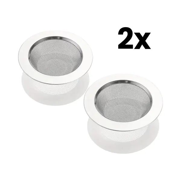 Goodli 2x Rvs Gootsteen Zeef - 11, 2 Cm - Universele Gootsteenstop Voor Keukenafvoer - Roestvrijstaal Filter Tegen Verstopping - Afvoerstop - Geschikt Voor thumbnail