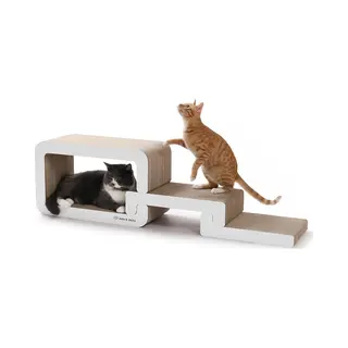 Jake And Jacky Krabkarton Voor Katten - Krabpaal Karton - Krabplank - Krabmand - Krabmeubel - Kartonnen Krabmat - Kattenmand - Kattenbed - 116x33x24cm