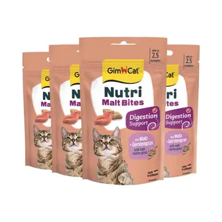 GimCat Kattensnack Nutri Malt Bites - 4 X 40 Gr - Voordeelverpakking