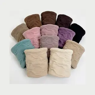 Nuvex Set Scrunchies Met Reliëf – 10 Stuks Elastische Haar Accessoires Van Zacht Textiel – Mix Van Pastel, Beige, Bruin En Zwart – Brede Scrunchie